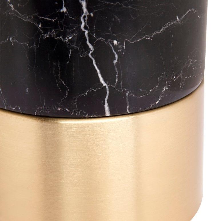 House Journey Table Lamp Paola Marble Table Lamp - Black w Black Shade