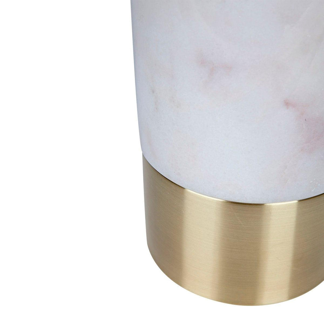 House Journey Table Lamp Paola Marble Table Lamp - White w Black Shade