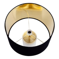 House Journey Table Lamp Paola Marble Table Lamp - White w Black Shade