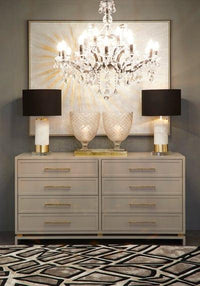 House Journey Table Lamp Paola Marble Table Lamp - White w Black Shade