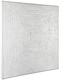 White Vortex Oil On Canvas Painting - Large.