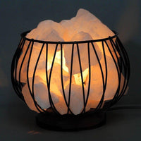 White Himalayan Salt Chunks Amore Lamp.