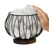 White Himalayan Salt Chunks Amore Lamp.