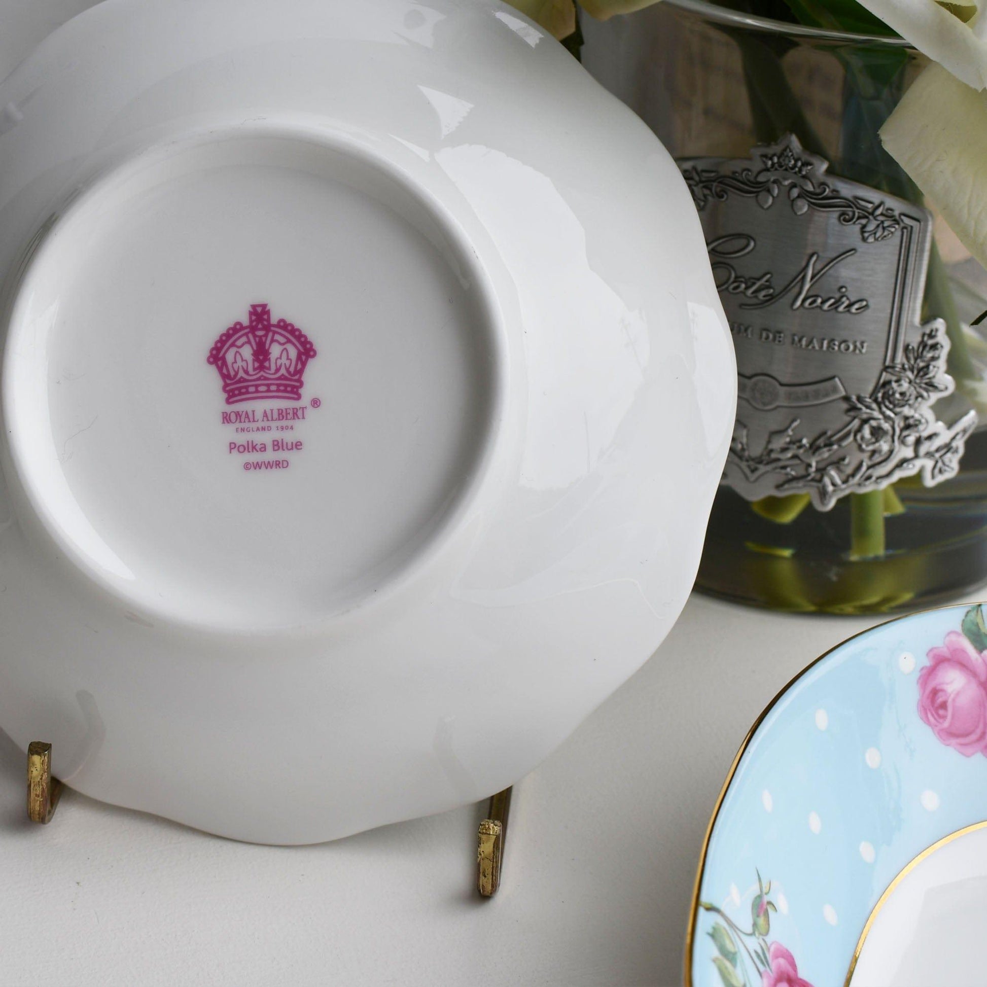 Royal Albert Bone China Royal Albert Cheeky Vintage Mix Polka Blue Bowl