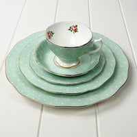 Royal Albert Cheeky Vintage Mix Polka Rose 5pc Service for One.