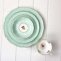 Royal Albert Cheeky Vintage Mix Polka Rose 5pc Service for One.