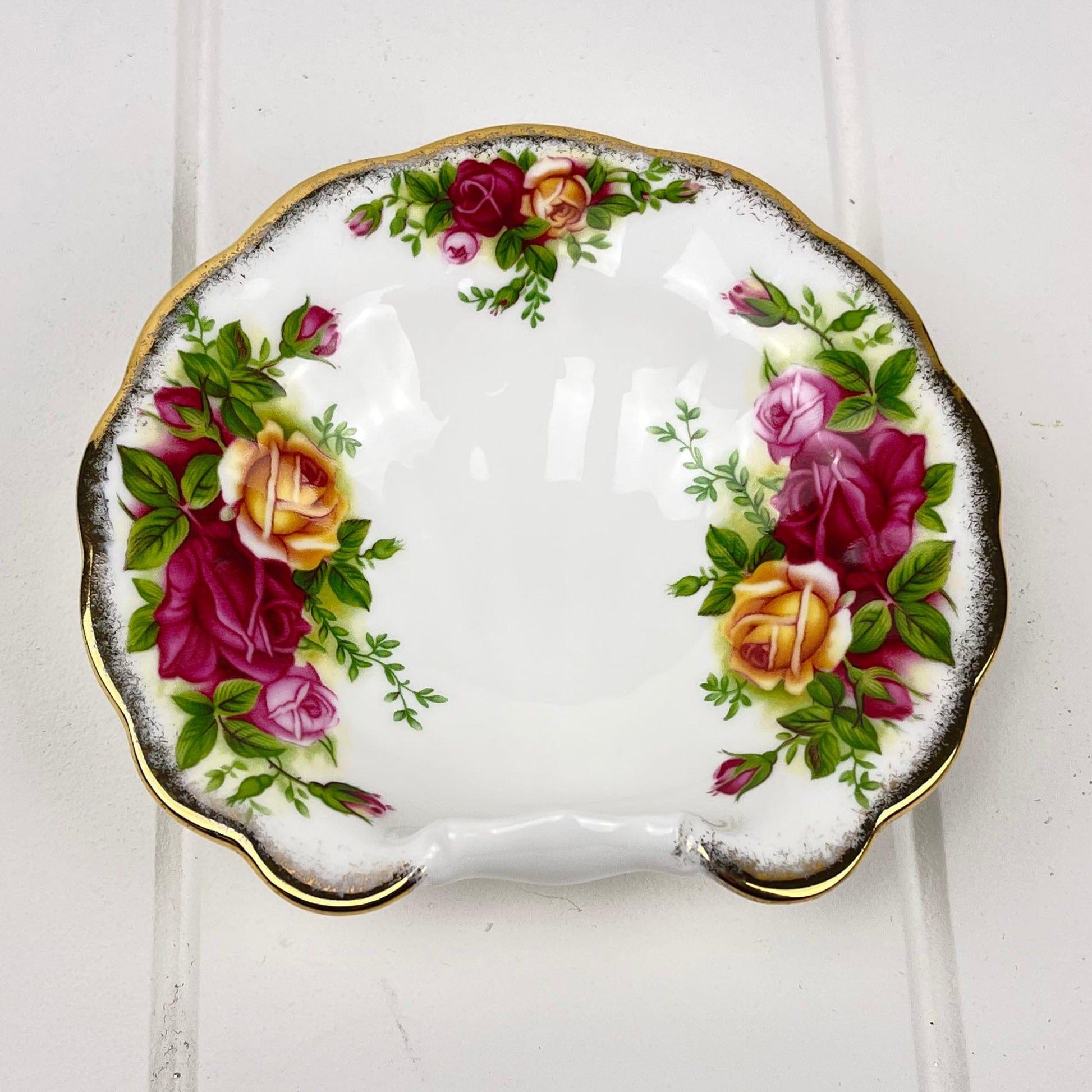 Royal Albert Old Country Roses Soap Dish.