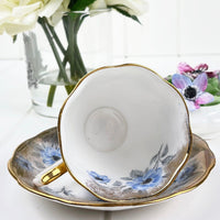 Royal Albert Bone China Royal Albert Unnamed Blue Flower, Gold Spray Duo