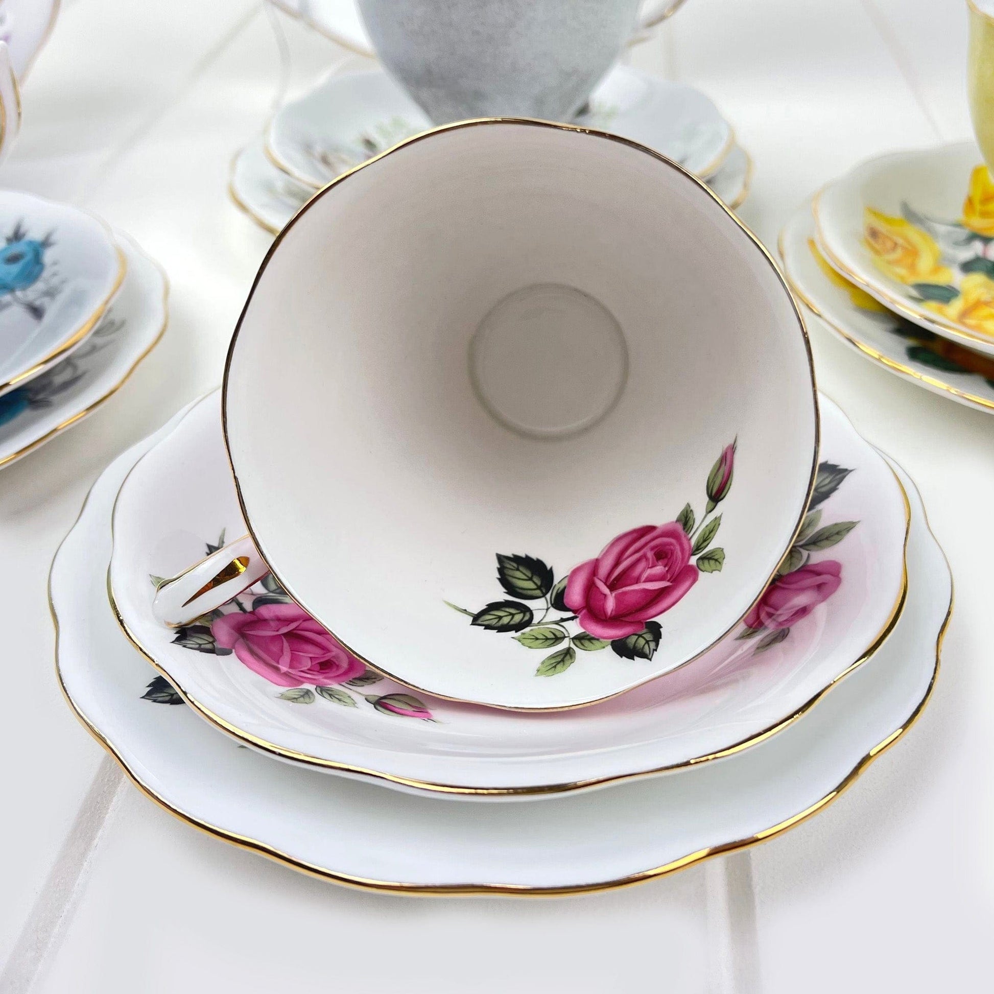 Royal Albert Bone China Royal Standard Harlequin Candy Pink Rose - 2441 Trio