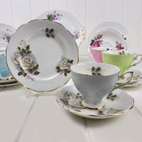 Royal Albert Bone China Royal Standard Harlequin Silver Rose - 2728 Trio