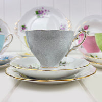 Royal Albert Bone China Royal Standard Harlequin Silver Rose - 2728 Trio