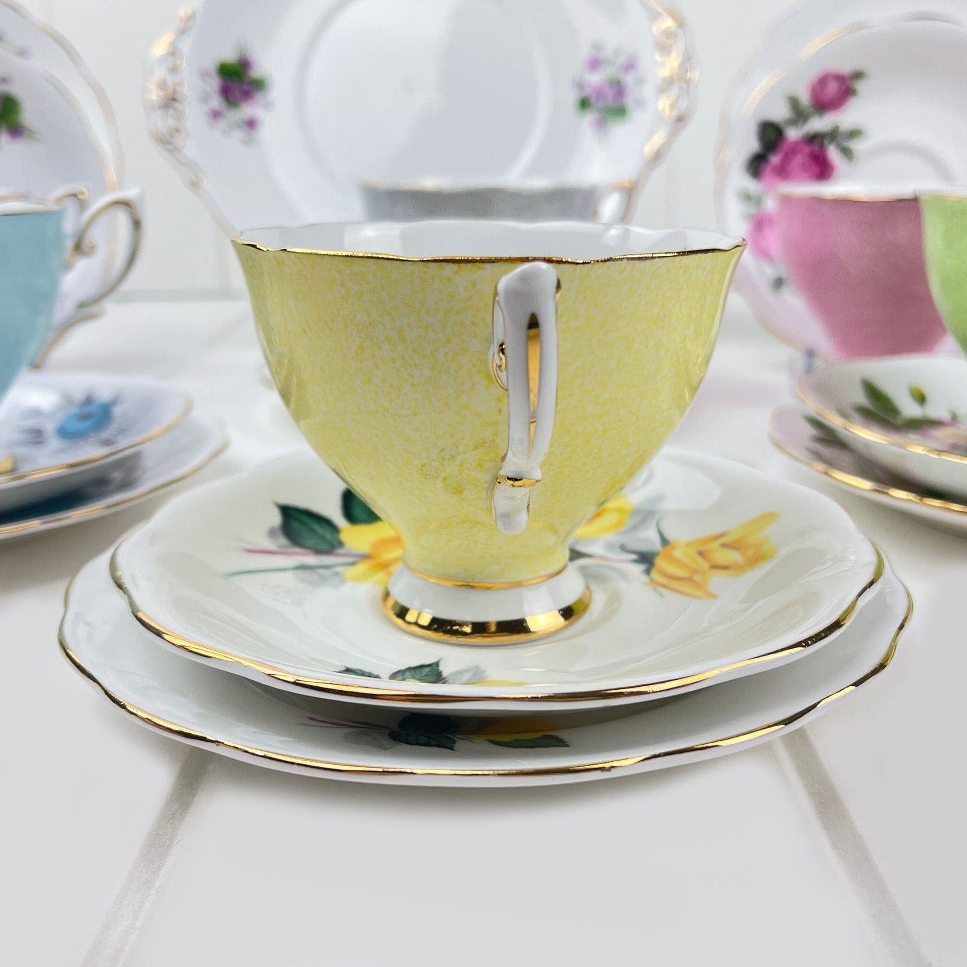 Royal Albert Bone China Royal Standard Harlequin Yellow Rose - 2434 Trio