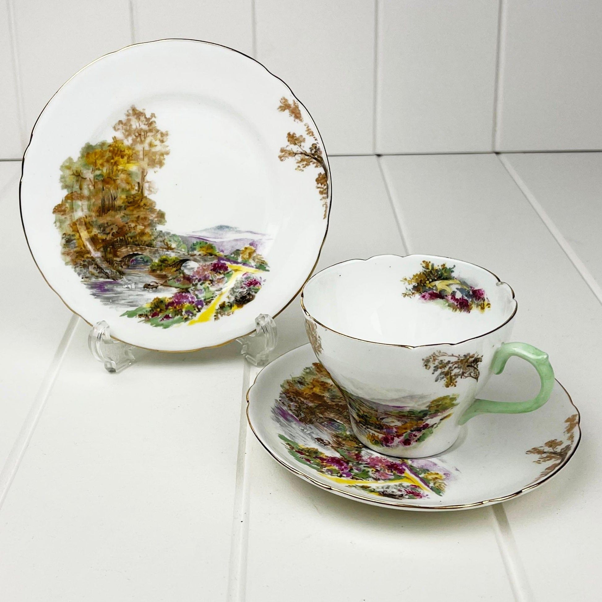 Shelley Bone China Shelley Heather Trio