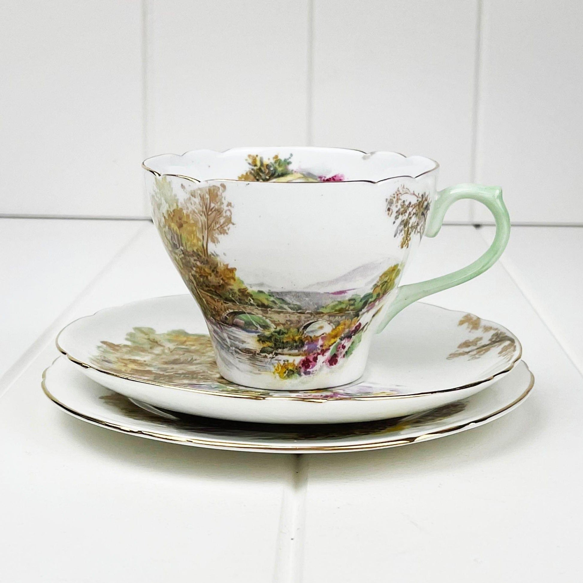 Shelley Bone China Shelley Heather Trio
