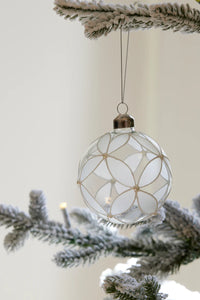 Iridescent Pearl Geometric Bauble