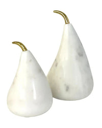 Marble And Gold Stem Pear 17cm