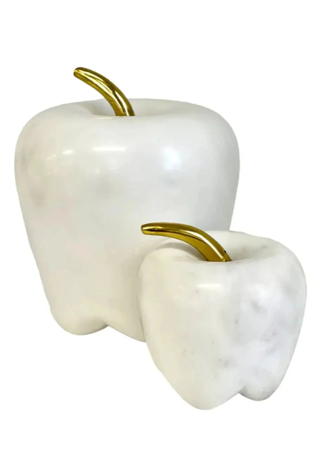 Marble And Gold Stem Apple 15cm