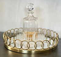 Gold Loop Mirror Tray