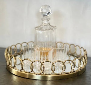 Gold Loop Mirror Tray