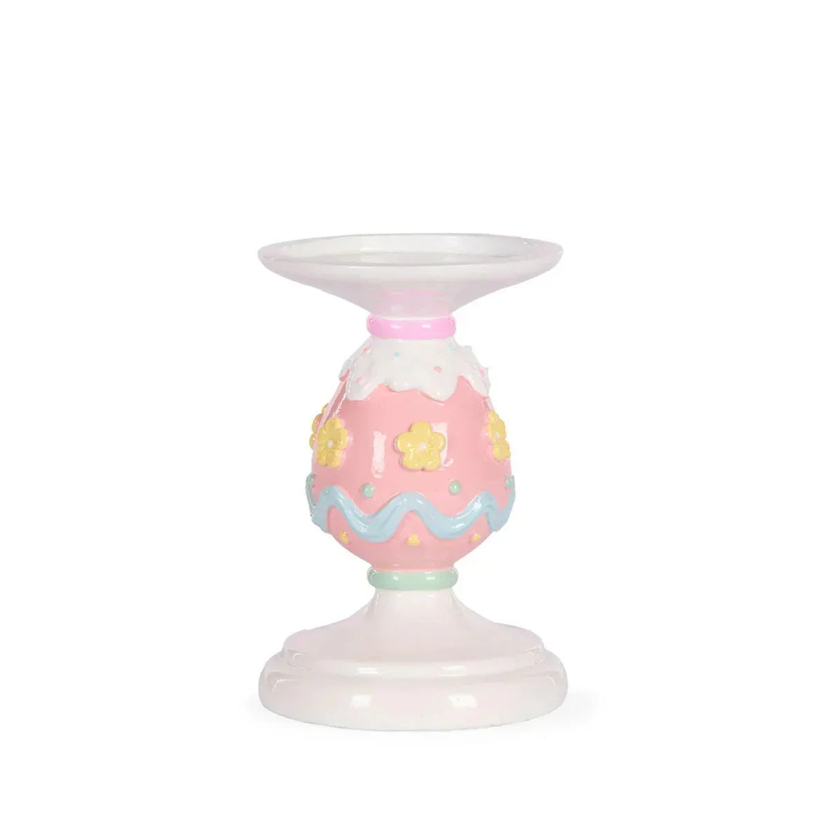 14cm Pastel Piped Egg Candle Holder - House Journey