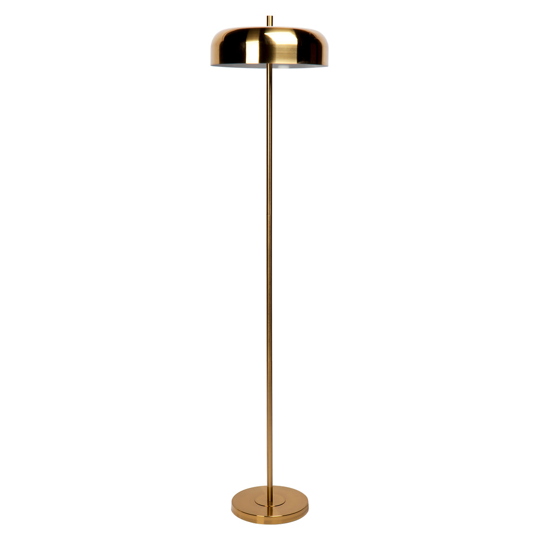 Sachs Floor Lamp - Polished Brass w Brushed Brass Shade