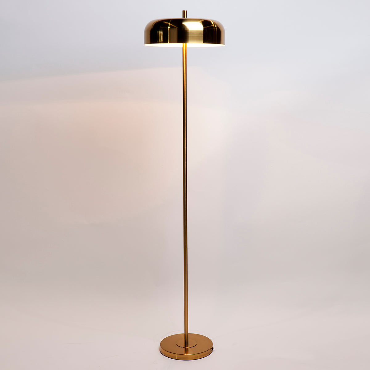 Sachs Floor Lamp - Polished Brass w Brushed Brass Shade