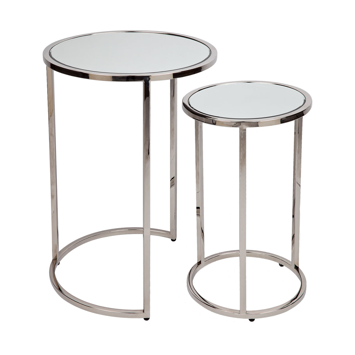 Serene Nesting Side Tables - Nickel