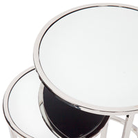 Serene Nesting Side Tables - Nickel