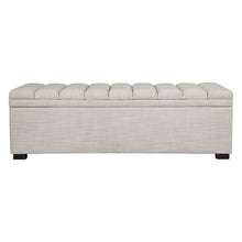 Load image into Gallery viewer, Soho Storage Bench Ottoman - Off White Linen
