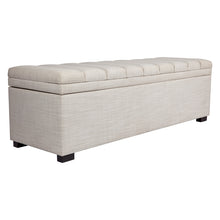 Load image into Gallery viewer, Soho Storage Bench Ottoman - Off White Linen
