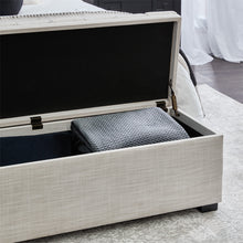 Load image into Gallery viewer, Soho Storage Bench Ottoman - Off White Linen
