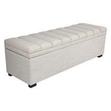 Load image into Gallery viewer, Soho Storage Bench Ottoman - Off White Linen
