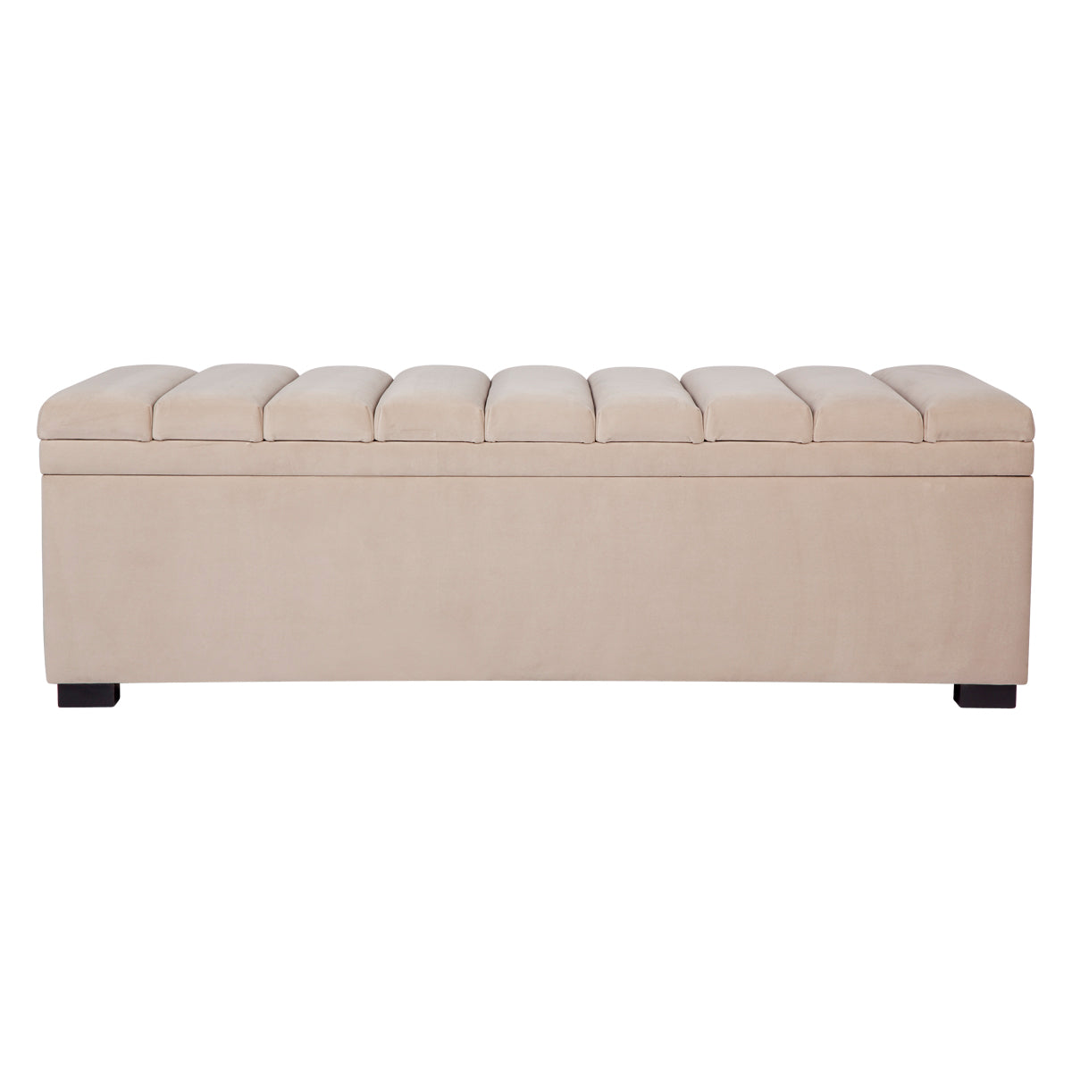 Soho Storage Bench Ottoman - Nude Velvet