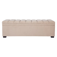 Load image into Gallery viewer, Soho Storage Bench Ottoman - Nude Velvet
