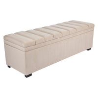 Soho Storage Bench Ottoman - Nude Velvet