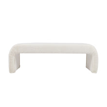 Load image into Gallery viewer, The Curve Bench Ottoman - White Boucle
