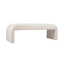 Load image into Gallery viewer, The Curve Bench Ottoman - White Boucle
