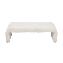 Load image into Gallery viewer, The Curve Bench Ottoman - White Boucle
