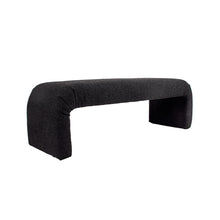 Load image into Gallery viewer, The Curve Bench Ottoman - Black Boucle
