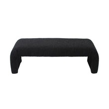 Load image into Gallery viewer, The Curve Bench Ottoman - Black Boucle
