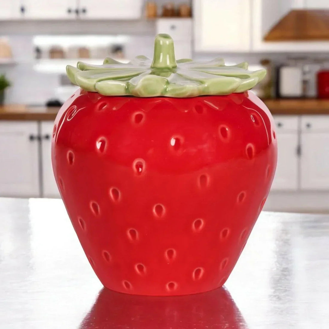 15cm Red Strawberry Canister - Exquisite Homewares 