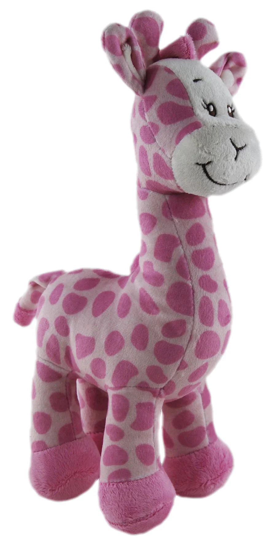 Giraffe Safari with Rattle Pink 25cm