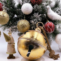 22.5cm Gold Santa With Tree - Exquisite Homewares 