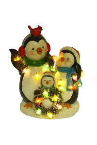 24cm Light Up Penguin Family - Exquisite Homewares 
