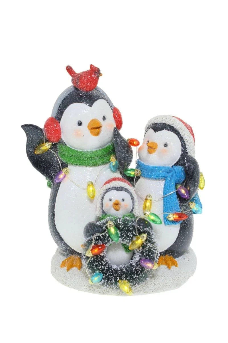 24cm Light Up Penguin Family - Exquisite Homewares 
