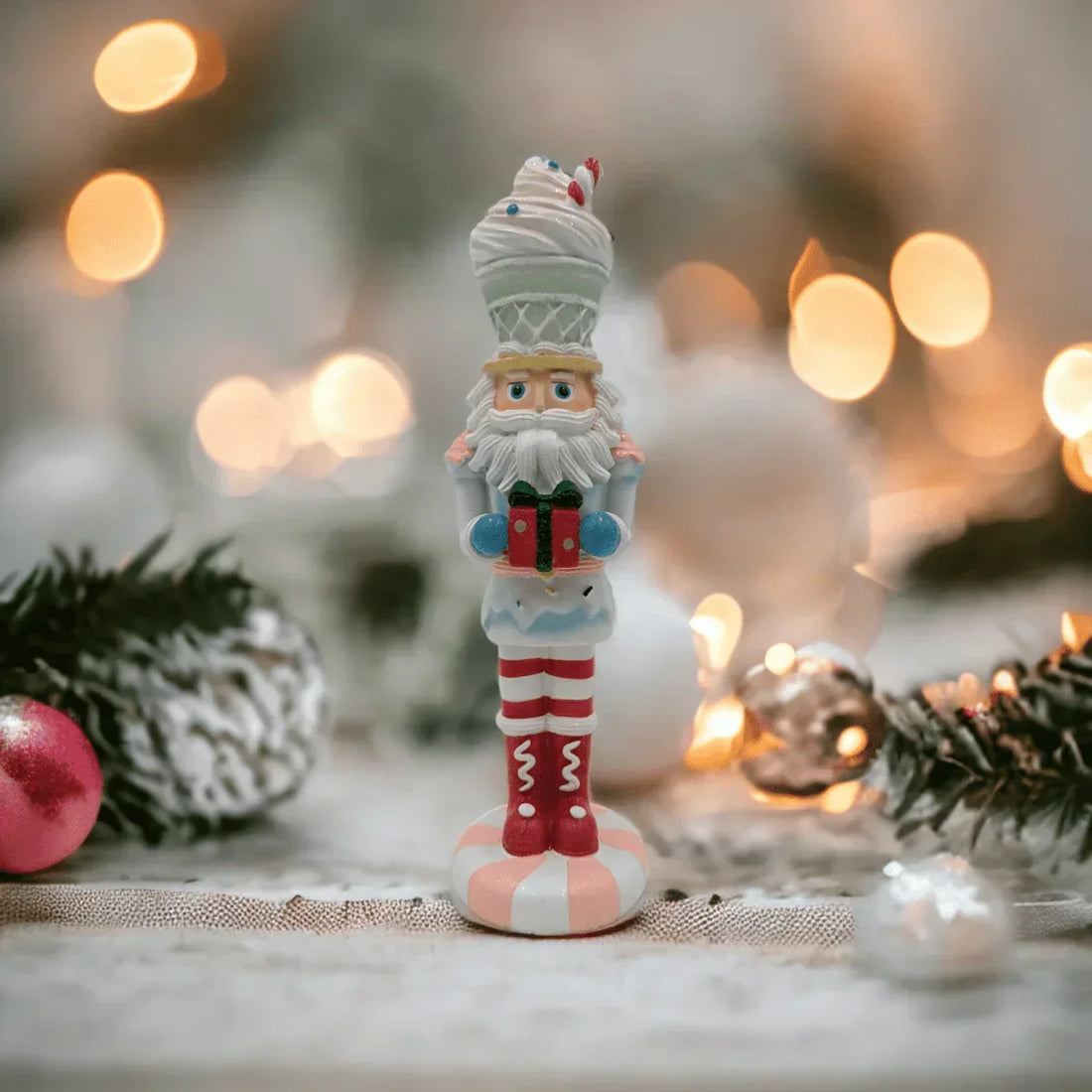 30cm Candy Nutcracker Holding Gift
