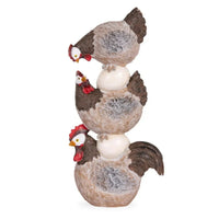 31.5cm Rustic Hen Stack with Eggs - Exquisite Homewares 