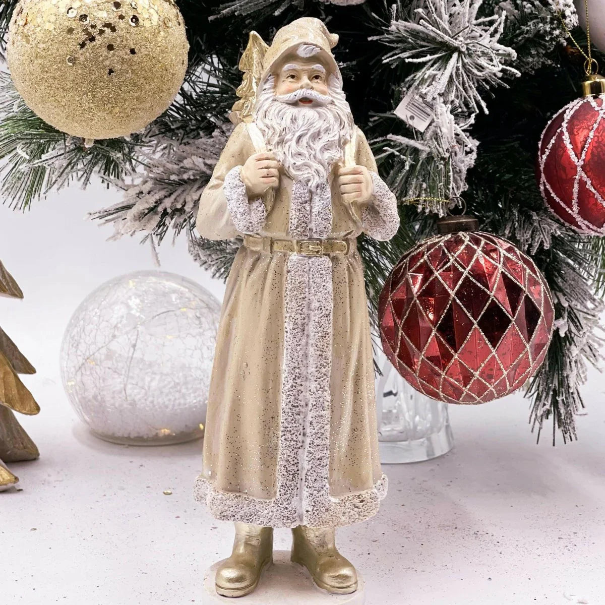 31cm Metalic Woodland Santa - Exquisite Homewares 