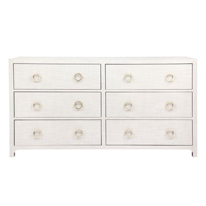 Astley 6 Drawer Upholstered Chest - Natural