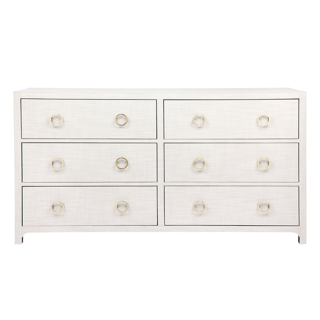 Astley 6 Drawer Upholstered Chest - Natural